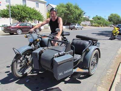 Sight seeing in a sidecar