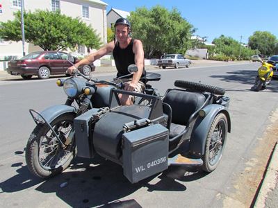 Sight seeing in a sidecar
