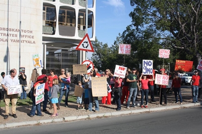 Protest against GM food