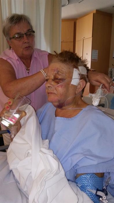 Assault victim still in hospital