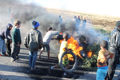 Protest over notice to move