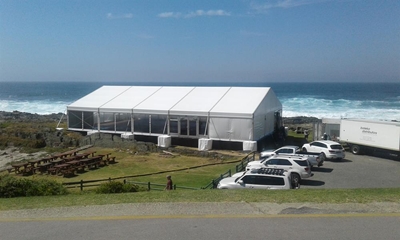 Temporary facilities at Storms River after fire