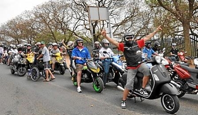 Scooter rally in Plett