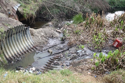 Sewage spill near Rooi Rivier Rif