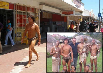 Tarzan on an elephant at film festival?