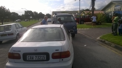 Business woman in taxi confrontation
