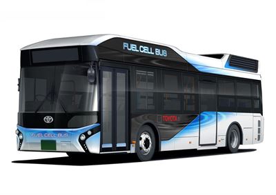 Toyota shows hydrogen-powered bus