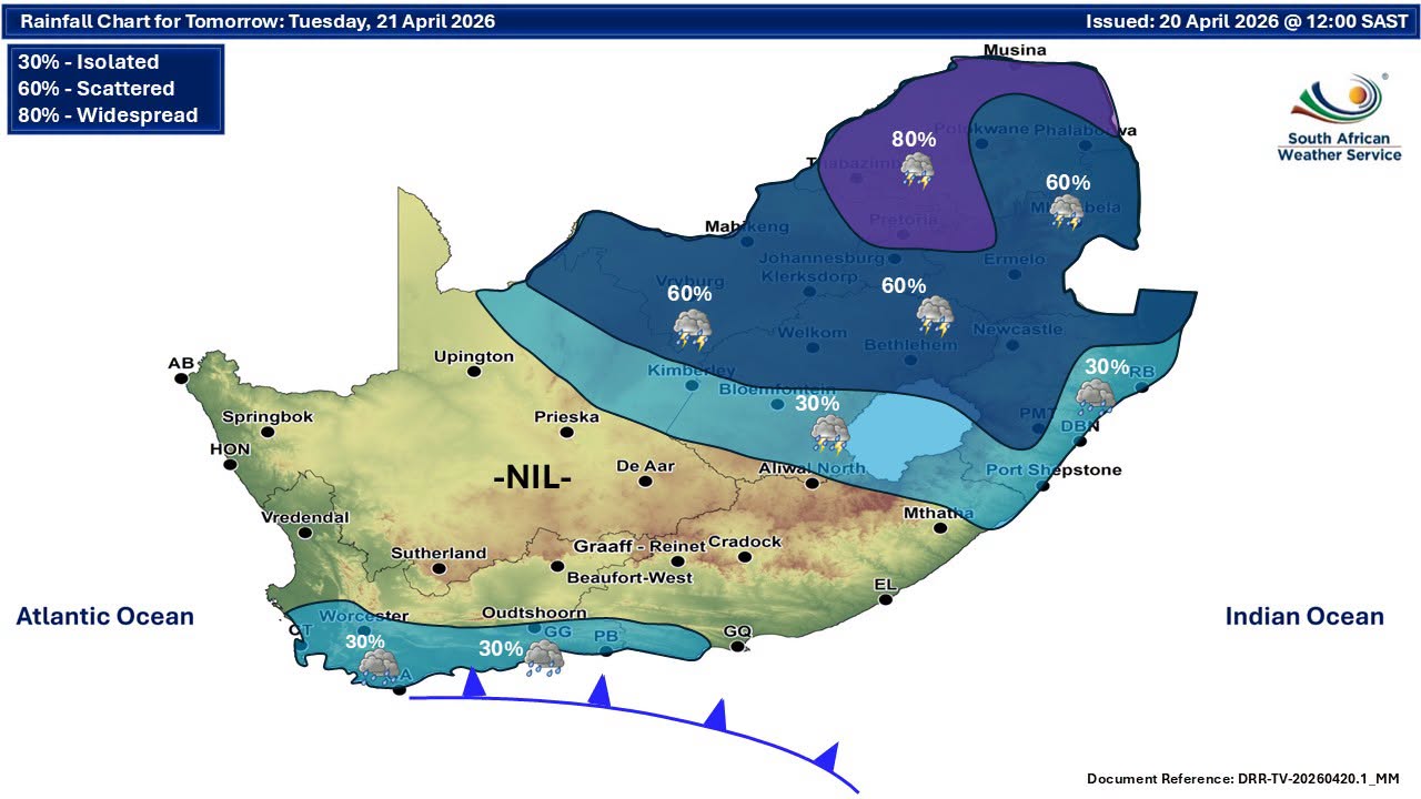Yellow level 2 warning for severe thunderstorms | George Herald