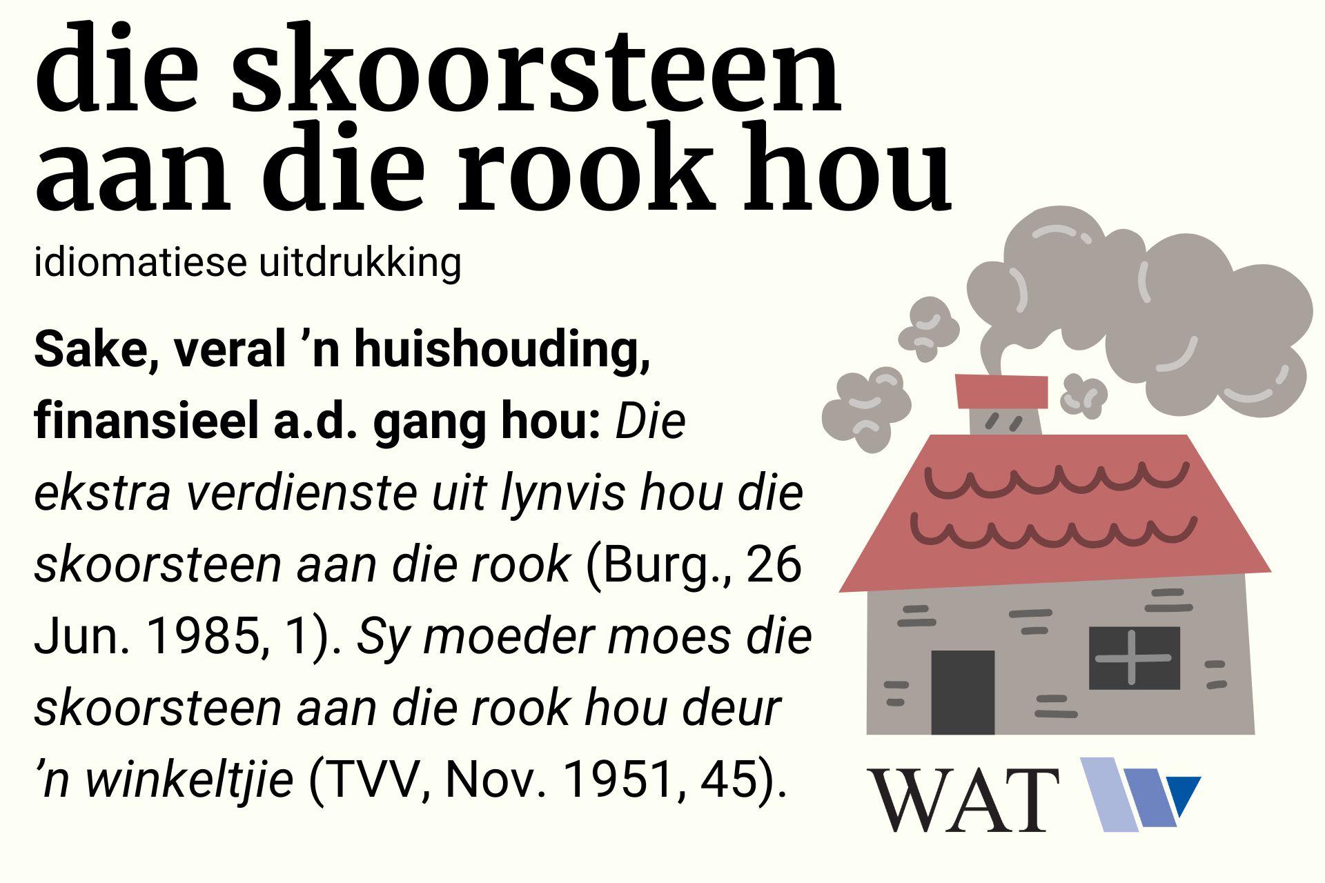 WAT se Woord van die week: Skoorsteen | George Herald