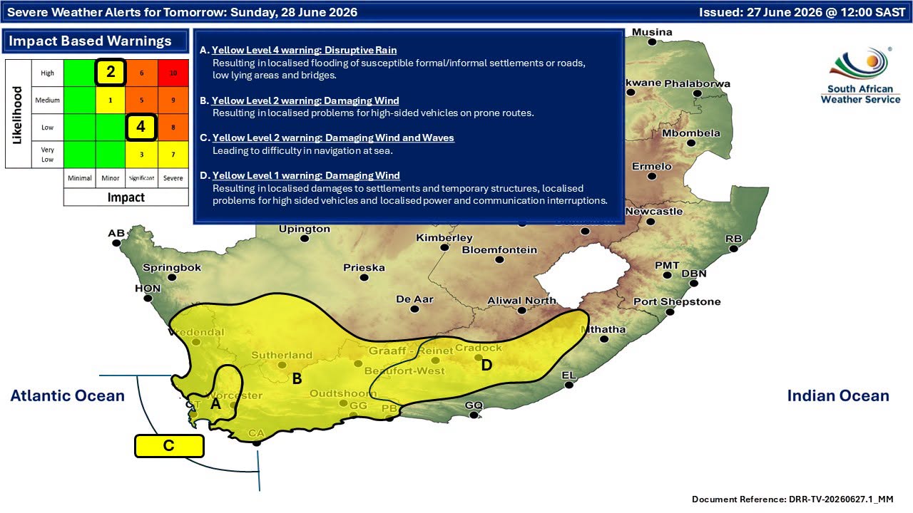 Western Cape weather warning: Rough seas and dangerous waves set to ...