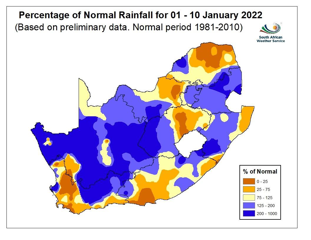 Observed summer rainfall to date SuidKaap Forum