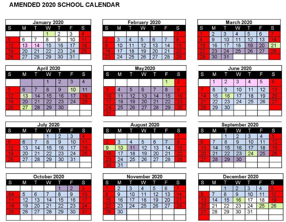 Updated 2020 school calendar released | George Herald